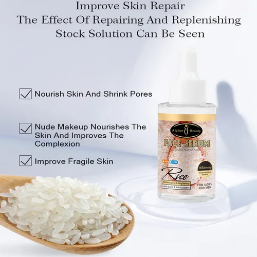 Vista 4 de AICHUN BEAUTY Suero facial Extracto de arroz natural Hidratante Anti-Acné Anti-Oxidación Refine Arrugas 1.4 fl oz/1.35fl.oz