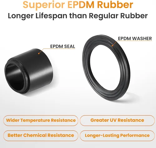 Vista 4 de QILIPSU Prensaestopas de nailon NPT de 1/2, impermeable, IP68 ajustable, para cable de 0.236-0.472 in de diámetro (1/2 NPT, 12 unidades)