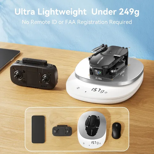 Vista 9 de Drone con cámara para adultos 4K, motor sin escobillas plegable RC Quadcopter para principiantes, 36 minutos de vuelo con 2 baterías, lente