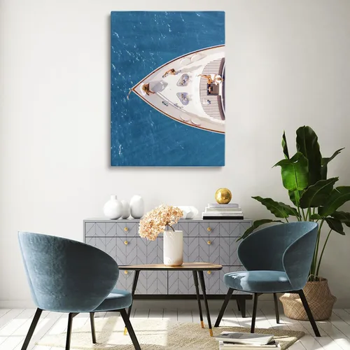Vista 5 de Impresión de fotografía de yate de lujo, decoración artística de pared de barco y lancha rápida para navegar en verano, póster de oficina de club