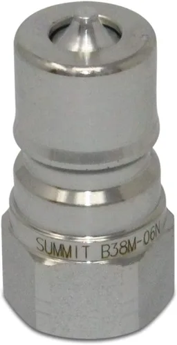 Vista 7 de Summit Hydraulics Juego de acoplamiento/acoplador hidráulico de desconexión rápida NPT ISO 7241-B de 3/8