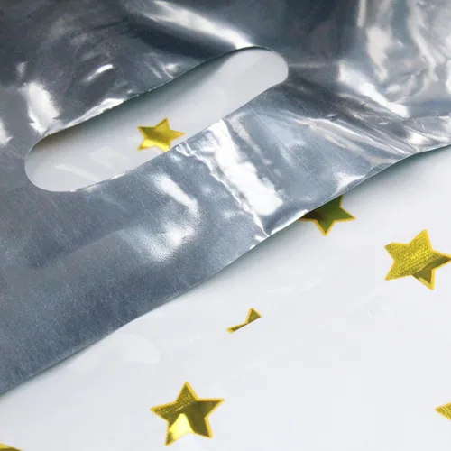 Vista 4 de 25 bolsas de recuerdo de fiesta para cumpleaños de niños, bolsas de dulces en 5 colores con patrón de estrella