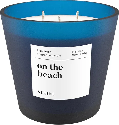 Vista 17 de Hidden Label Serene Collection - Vela perfumada grande, madera ámbar y jazmín, vela enorme de 30 onzas con 3 mechas, velas de soja natural