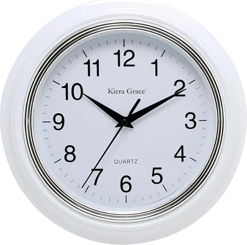 Vista 10 de Reloj redondo de pared Kiera Grace Aster, 10 pulgadas