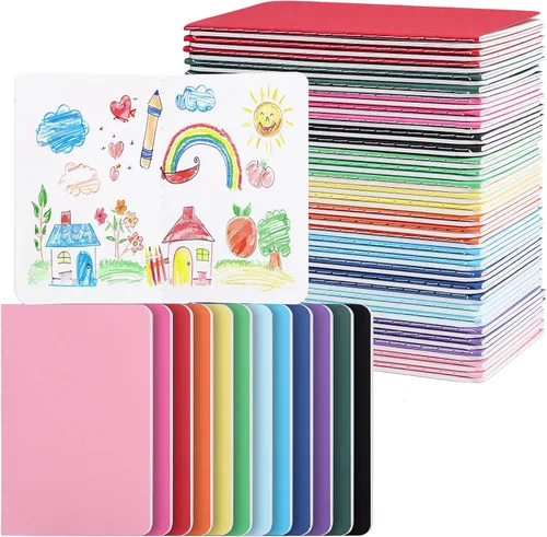 Vista 8 de BESARME 60 PCS Mini Notebooks Bulk, A6 Lined Pages, Black Cover Pocket Notebook, back to school supplies, compact journal for notes, planning