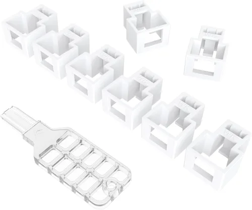 Vista 10 de 20 unidades de bloqueo de cable de red RJ45 con 1 llave, cable de red RJ45 con bloqueo, cable Ethernet con bloqueo, súper categoría 5 categoría 6