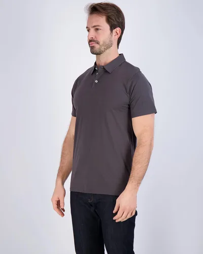 Vista 49 de Real Essentials Paquete de 3: Polo de manga corta de algodón para hombre, de secado rápido, transpirable, (disponible en tallas grandes y altas)