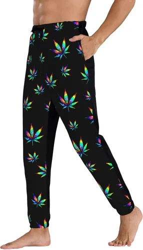 Vista 4 de Pantalones deportivos para hombre con bolsillos, teñido anudado, pantalones deportivos de dinosaurio para correr, entrenamiento, trotar