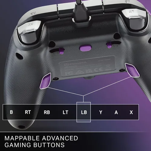 Vista 3 de PowerA Advantage Wired Controller for Xbox Series XS - Purple Camo, Xbox Controller with Detachable 10ft USB-C Cable, Mappable Buttons, Trigger