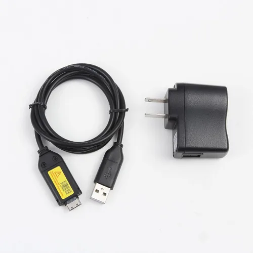 Vista 2 de MaxLLTo Cable cargador de batería adaptador de corriente alterna 1A USB para cámara Samsung P1000 P800 SH100