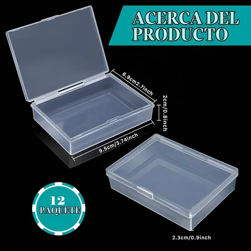 Vista 2 de Paquete de 12 cajas de cartas de juego, cajas de cartas vacías