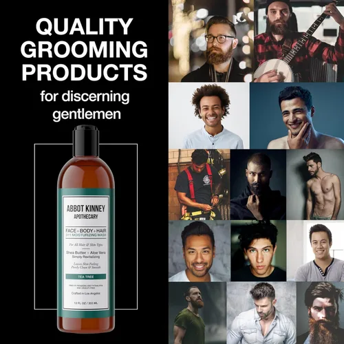 Vista 4 de Lavado 3 en 1 para hombre, champú hidratante, acondicionador y gel de baño para hombres, adecuado para todo tipo de piel y cabello, 12 onzas
