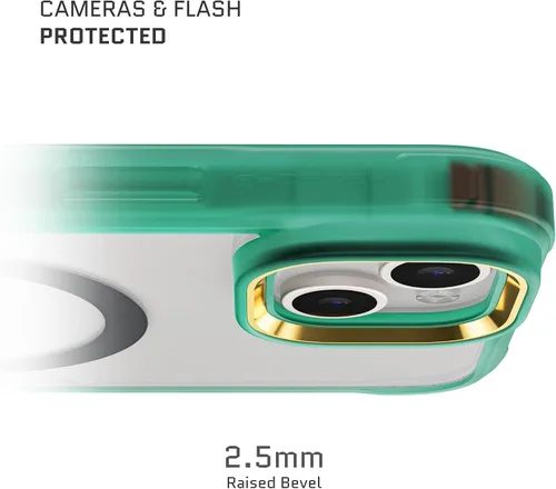 Vista 169 de Ghostek Covert Clear - Funda transparente para iPhone 15 Plus, silicona a prueba de golpes, compatible con accesorios Apple MagSafe, funda Negro