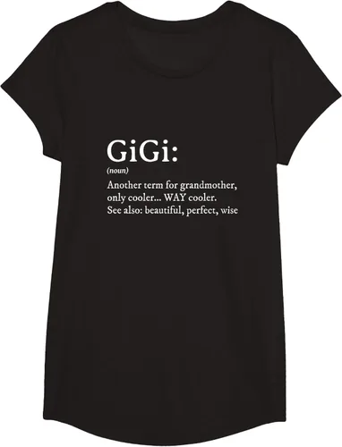 Vista 5 de Gigi Definition - Camiseta de regalo para abuela, cumpleaños y abuela, Negro
