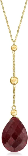 Vista 6 de Ross-Simons Precious Gemstone Y-Necklace in 14kt Yellow Gold