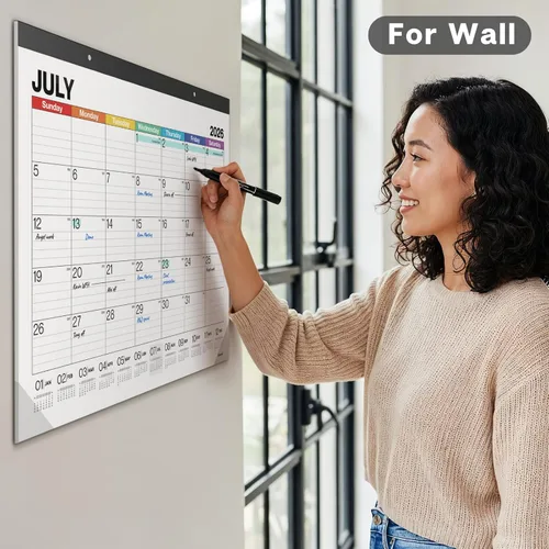 Vista 8 de Dunwell Calendario de escritorio 2026 de 22 x 17 pulgadas, calendario mensual grande de escritorio o colgante de pared, diseño colorido, enero a