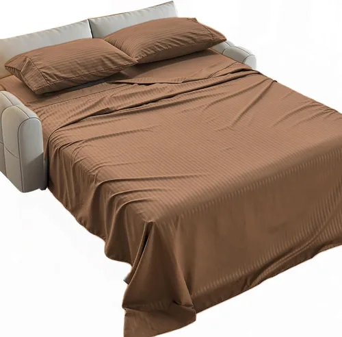 Vista 10 de Kingnex Sábanas a rayas para sofá cama de 36 x 72 pulgadas, tamaño individual para sofá cama, microfibra suave de doble cepillado 1800, 3 piezas