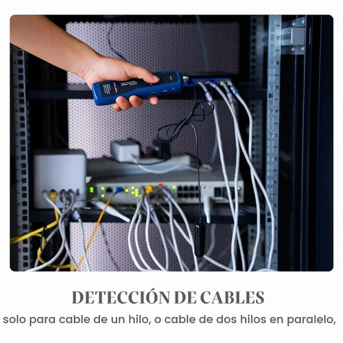 Vista 7 de Localizador de cables subterráneos y probador de cables F02 Pro con batería recargable de 1100 mAh para localizar cables y cables de control Gris
