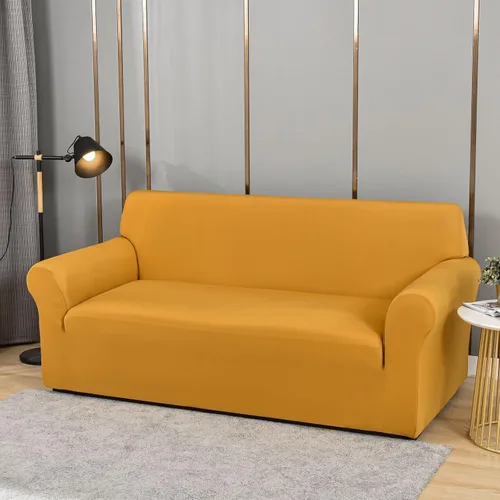 Vista 13 de Konsilsa Funda elástica para sofá de 1/2/3/4 plazas, funda universal para sillón suave, lavable, antideslizante, adecuada para protector de muebles