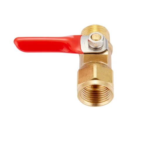 Vista 5 de Interruptor de cierre de mini válvula de bola en línea de latón resistente, 2 piezas, hembra NPT de 1/4 pulgadas x accesorios de tubería NPT hembra