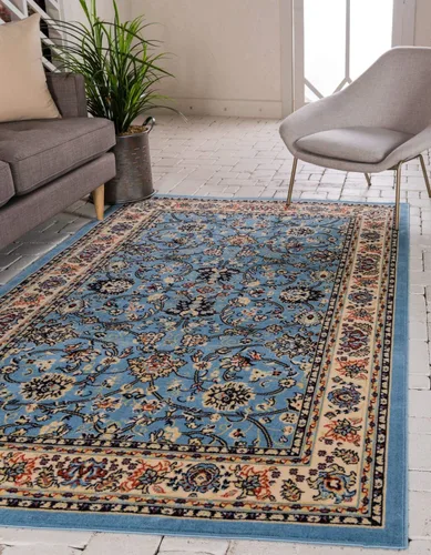 Vista 20 de Unique Loom Sialk Hill Collection - Alfombra de área Washington (6' 1" x 9' Rectángulo Burdeos/Crema)