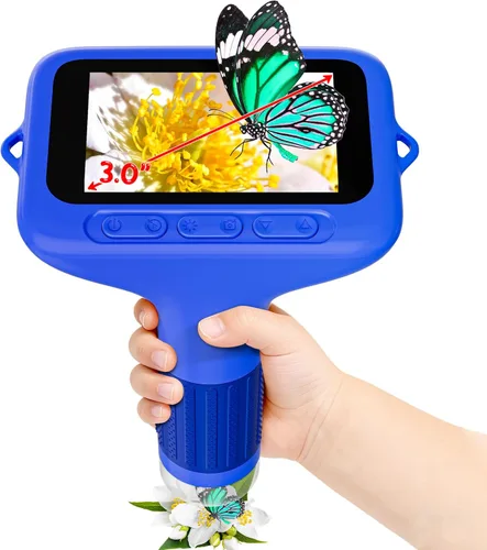 Vista 9 de SKYBASIC Microscopio Digital para Niños, Pantalla de 2" Microscopio de Mano 1000X HD de Bolsillo Microscopios Portátiles con Cámara, Regalos