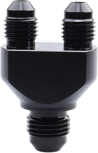 Vista 10 de AC PERFORMANCE -6 AN In to -6 AN Out Y Block Splitter Montaje de combustible Aluminio Negro