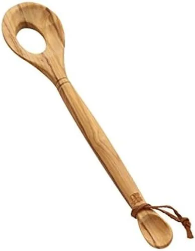 Vista 9 de Sabatier Cuchara Multiusos de Madera de Olivo, Perfecta para revolver, mezclar, rociar o servir. 14 Pulgadas