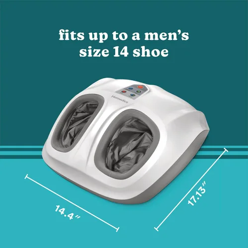Vista 7 de Homedics Shiatsu Air 2.0 Masajeador de pies con calor calmante y compresión de aire rítmica, 3 controles e intensidades personalizados, forro