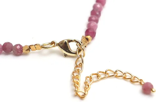 Vista 14 de Gempires - Collar de cuentas de piedras naturales hechas a mano, joyería de cristal hipoalergénica de 20 pulgadas, chapado en oro, joyería de moda