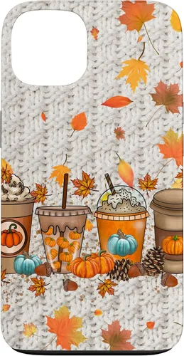 Vista 7 de iPhone 16 Acción de Gracias Otoño Hojas Otoño Calabaza Especias Funda