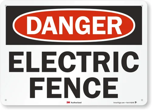 Vista 5 de SmartSign etiqueta "Danger - Electric Fence" 5" x 7" vinilo laminado reflectante 3M