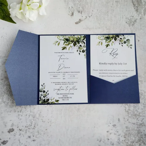 Vista 20 de Tarjeta de invitación negra con bolsillo y sobre para boda, cumpleaños, baby shower, 20 juegos (negro)