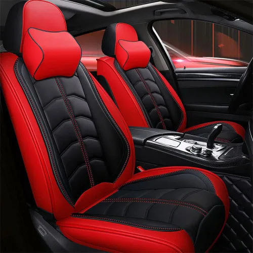 Vista 14 de Funda de asiento de automóvil para Mini Cooper 2002-2012, duradera, resistente al desgaste, impermeable, transpirable, sin olor, accesorios para Rojo