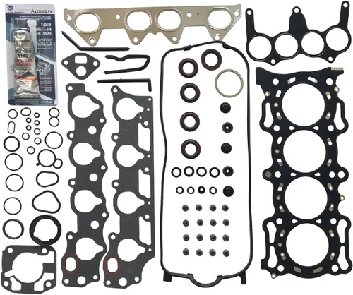 Vista 22 de MLS - Juego de juntas de cabeza con 10 tornillos de cabeza con sello de silicona compatible con Honda Civic LX DX 2001-2005