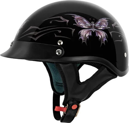 Vista 7 de VCAN Cruiser Intricate Butterfly - Casco para motocicleta