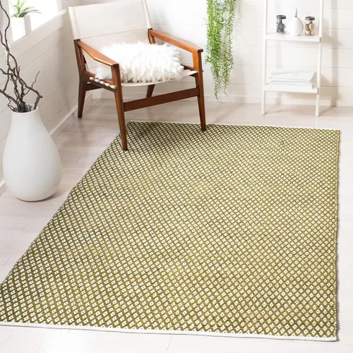 Vista 9 de Safavieh Boston - Colección BOS685A - alfombra de área de algodón, hecha a mano, color café, Algodón, Anaranjado