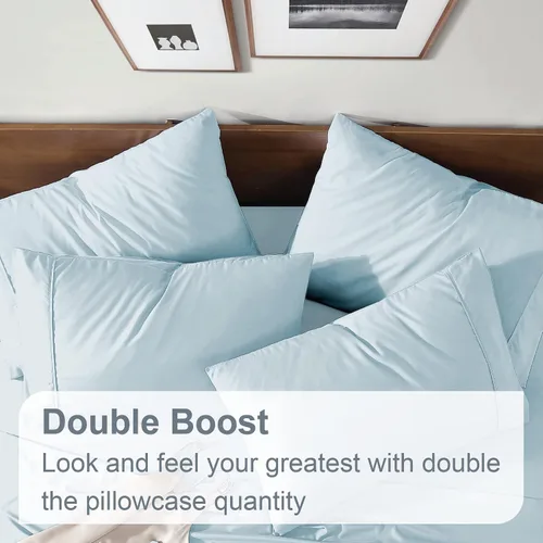 Vista 3 de Swift Home Juego de sábanas de microfibra Twin de 4 piezas (incluye 1 funda de almohada adicional), ultrasuave cepillado - extremadamente duradero