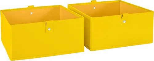 Vista 10 de RiverRidge Set de 2 contenedores de almacenamiento plegables para niños - Organizador de 10.5" con asas - Organizador de armario color oliva