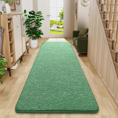 Vista 37 de Chicrug - Alfombra geométrica moderna de 2 x 6 pies para dormitorio o pasillo Negro Geometric