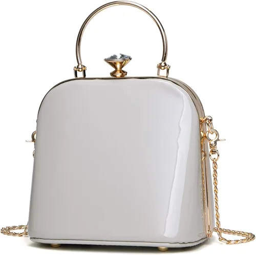 Vista 2 de LA TERRE Patent Leather Handbags for Women Top Handle Satchel Purses