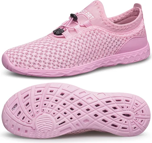 Vista 35 de DOUSSPRT Zapatos acuáticos deportivos de secado rápido para mujer Todo negro