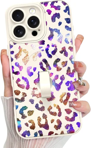 Vista 43 de KANGHAR Compatible con iPhone 17 Pro Case Spot Pattern - Negro Mancha rosada negra