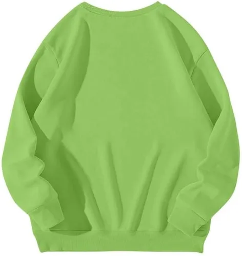 Vista 2 de Sudadera fea de Navidad con cuello redondo para mujer, divertida camiseta de manga larga raglán verde