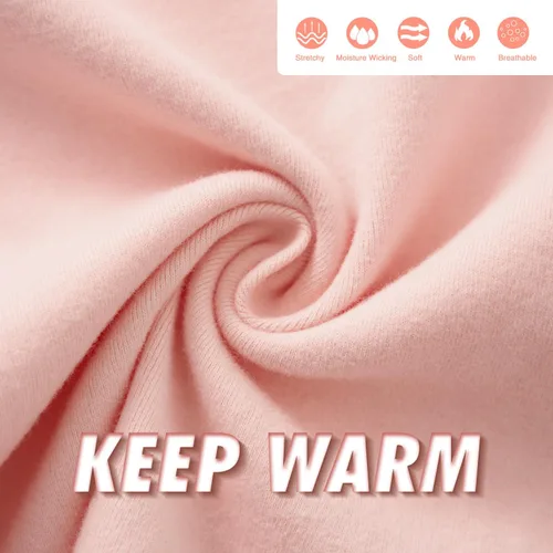 Vista 5 de DOOVID Conjunto de ropa interior térmica para niños y niñas, pantalones largos, capa base, ropa interior cálida para niños e invierno