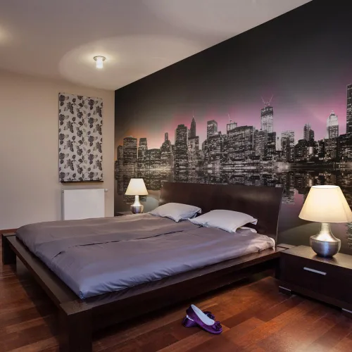 Vista 8 de artgeist Mural de pared Nueva York, 77 x 61 pulgadas, adhesivo autoadhesivo para pared, diseño de foto extraíble, decoración del hogar, paisaje