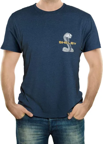 Vista 2 de Shelby Cobra Snake Live Fast Drive Faster Camiseta Indigo