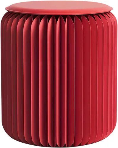 Vista 11 de Taburete plegable - Muebles para el hogar de 12 pulgadas, capacidad de carga de 660 lb. Taburete de papel plegable - Diseño ecológico de papel kraft