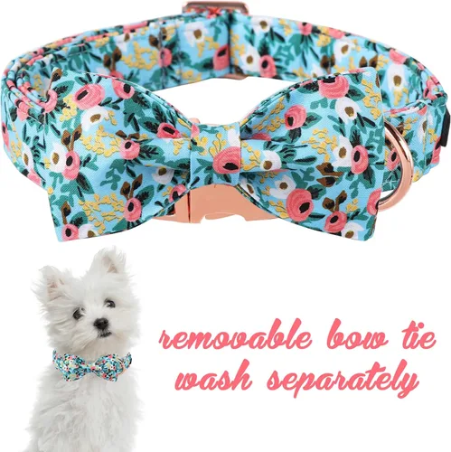 Vista 53 de Unique style paws - Collar para perros con corbatín, collar ajustable para perros y gatos, pequeño, mediano y grande