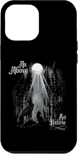 Vista 25 de Funda para iPhone 16 para hombre como arriba tan abajo Wiccan Pagan Tree of Life Crow Cat Case
